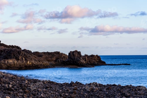Preview: Echentive volcanic black sand beach in Fuencaliente, La Palma, Spain
