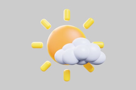 Preview: Partly cloudy sunny weather forecast