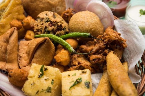 Preview: Indian Tea time snacks in group
