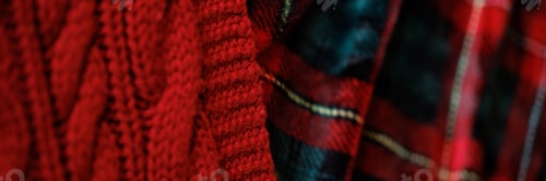 Preview: Banner a close up of a red knit sweater