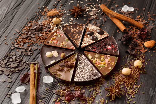 Vorschau: Schokopizza drauf? hölzerner Hintergrund