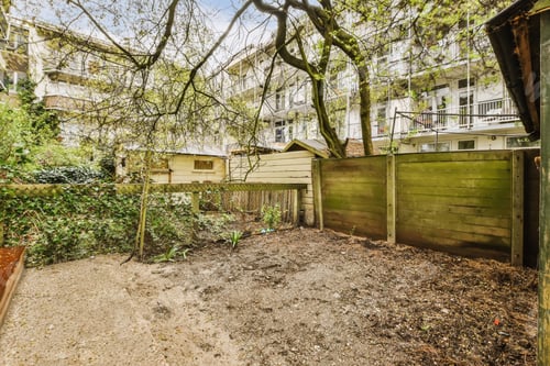 Preview: the backyard of a house with a fence and trees