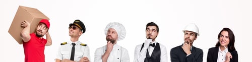 Preview: Thoughtful people of different professions