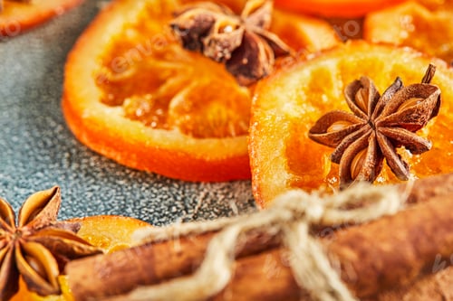 Preview: Slices of dried oranges or tangerines with anise and cinnamon