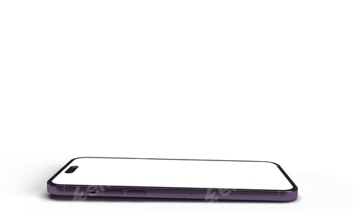 Preview: Smartphone mobile cellphone white isolated background wallpaper empty mock up banner creative graphi