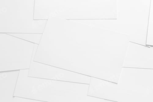 Preview: Mockup of business cards on white textured paper background