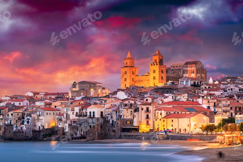 Preview: Cefalu, Italy at Dusk