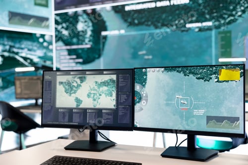 Preview: Mission control center utilizing radar satellite system to follow surveillance