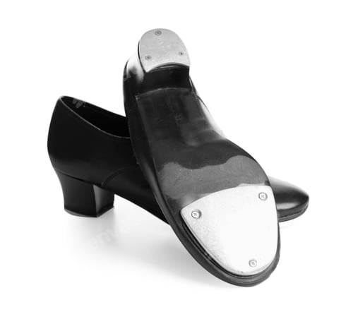 Preview: Pair of tap shoes isolated on white. Tap dance