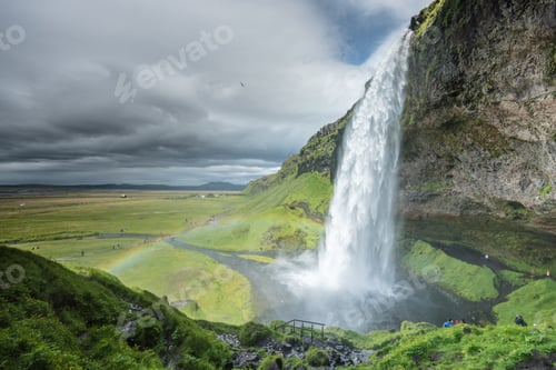 Preview: Seljalandsfoss waterfall in Iceland in Summer