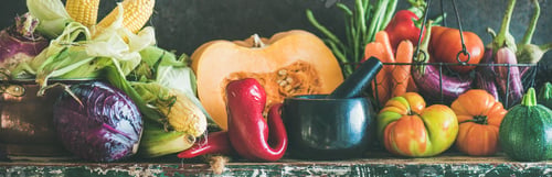Preview: Assortment of various Fall vegetables for cooking from local market