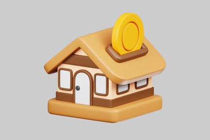 Preview: House shaped coin bank