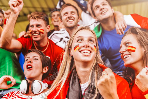 Preview: Supporters from Multiple Countries at Stadium All Together