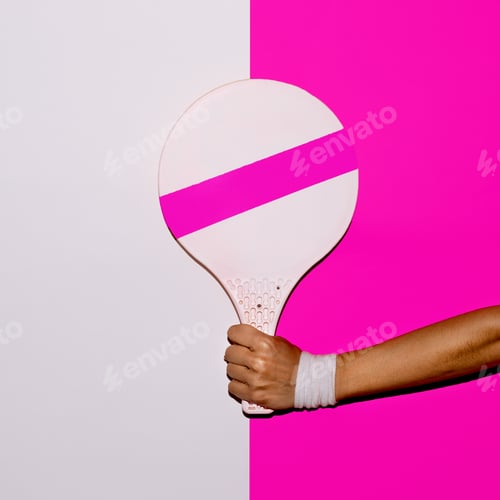 Preview: Beach badminton Minimal art design