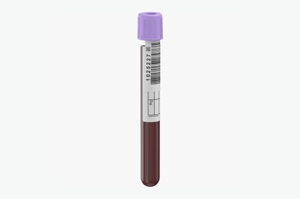 Preview: Full Blood Sample Tube with Purple Top