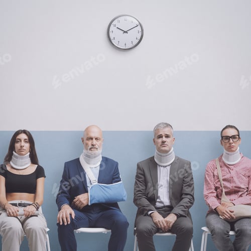 Preview: People with diseases and injuries at the hospital