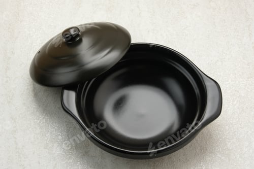 Preview: Black Bowl Empty Clay Pot