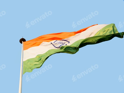 Preview: Wavy Indian Flag, Close-up