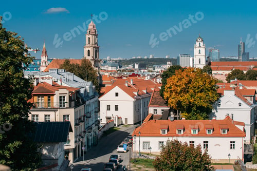Preview: Vilnius, Lithuania. Top View Of Catholic Church Of St. Johns Wit