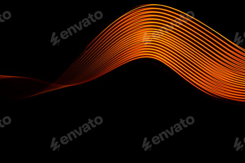 Preview: Abstract technology banner design. Digital neon lines on black background.
