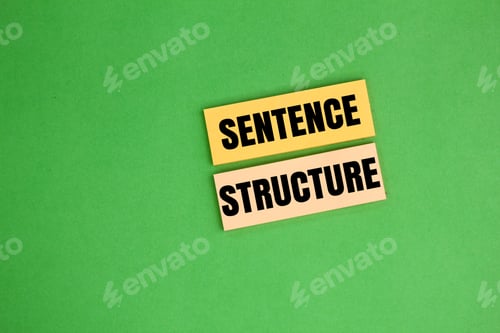 Preview: colored paper with sentence structure words.