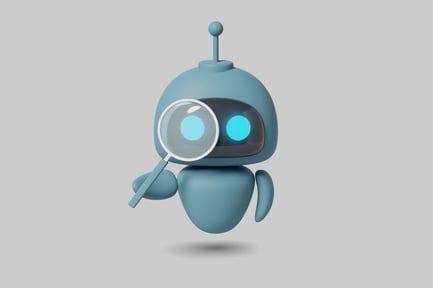 Preview: Robot with magnifying glass