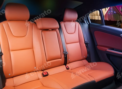 Preview: Car interior orange leather