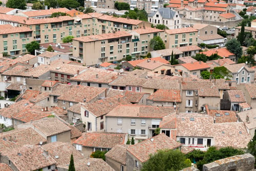 Preview: View on a Carcassone town from above