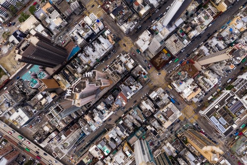 Preview: Kowloon city, Hong Kong, 24 September 2018:- Aerial view of Hong Kong urban city