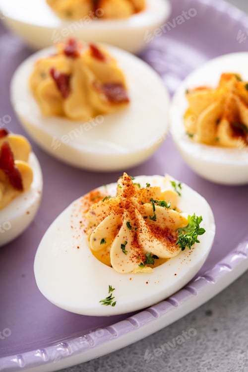 Preview: Deviled eggs with bacon and smoked paprika