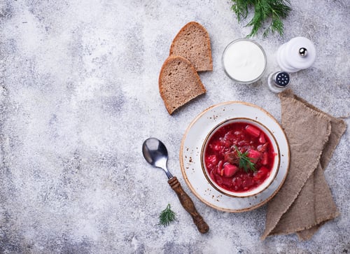 Preview: Traditional Ukrainian beetroot soup borsch