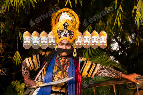 Preview: Portrait of a Impressionist dressed as Raavan, India