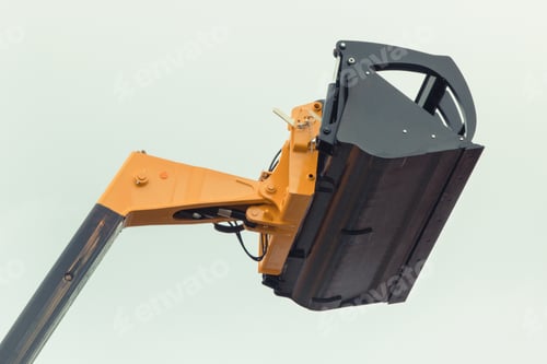 Preview: Shovel of excavator or bulldozer. Part of hydraulic mechanism