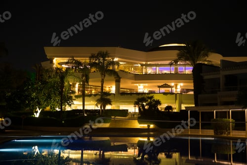 Preview: Photo hotels in Egypt in the evening.