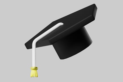 Preview: Graduation cap with tassel academic