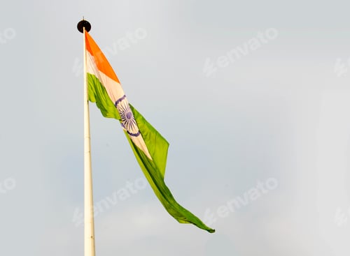 Preview: Close Up of National Indian Flag - Tricolor