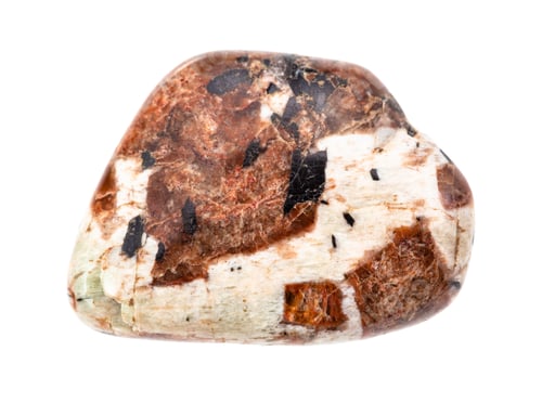 Preview: polished Spreustein (Natrolite) rock isolated
