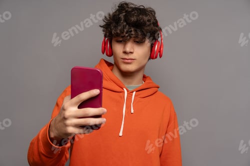 Preview: Teenager Taking Selfie with Smartphone - Modern Technology Use