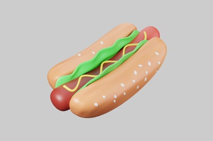 Preview: Hot dog with mustard and relish