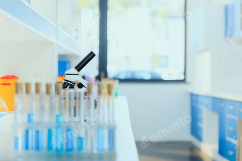 Vista previa: modern scientific medical equipment at testing laboratory in clinic, chemical laboratory