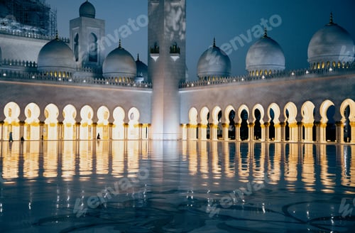 Preview: detail of Sheikh Zayed Grand Mosque in Abu Dhabi United Arab Emirates