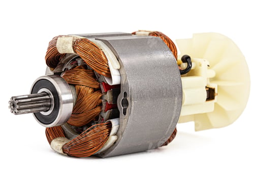 Preview: Electric motor isolated on a white background