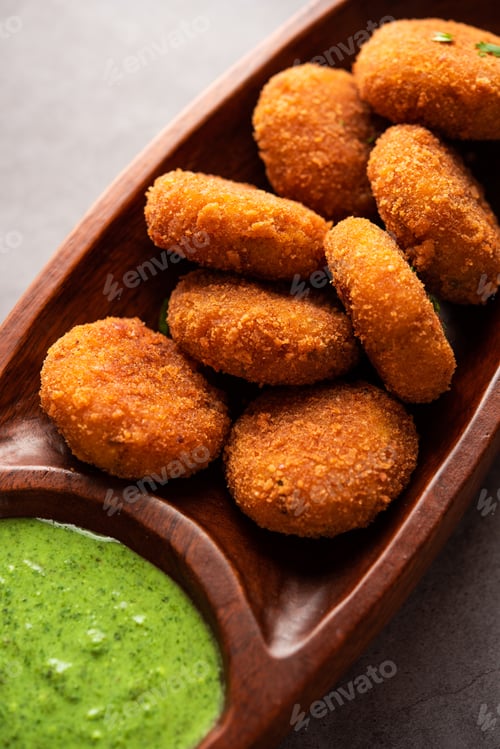 Preview: Macher Chop - Bengali style fish cutlet or pakora, a popular festival snack from west Bengal