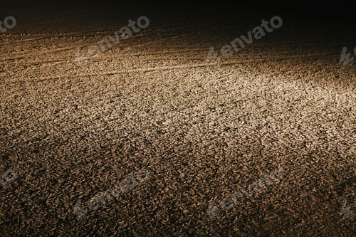 Preview: Dry cracked desert surface, at night in Black Rock Desert in Nevada, USA