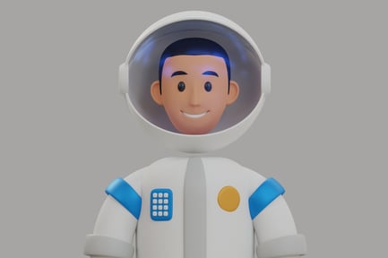 Preview: Toy Astronaut with Bright White Helmet