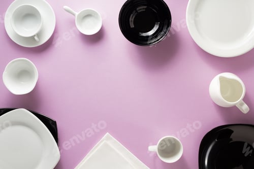 Preview: kitchenware at abstract background