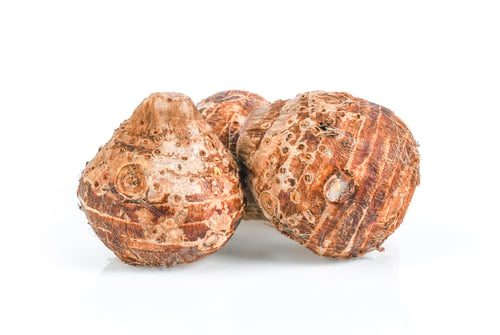 Preview: taro root isolated on white background