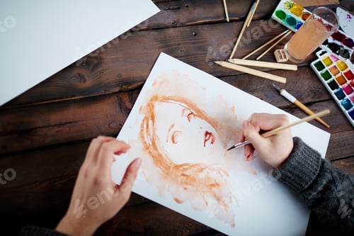 Preview: Drawing in water-colors