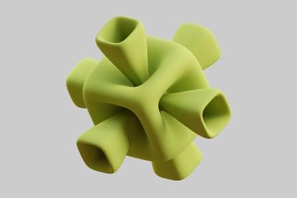 Preview: Abstract green tubular interlocking design