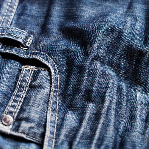 Close Up Texture of Washed Blue Denim